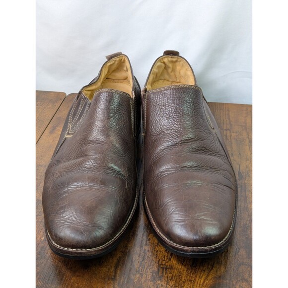 Sandro Moscoloni Loafers Leather Slip-on Mens 11 1/2D Comfort Round Toe Dk. Brwn main image 8